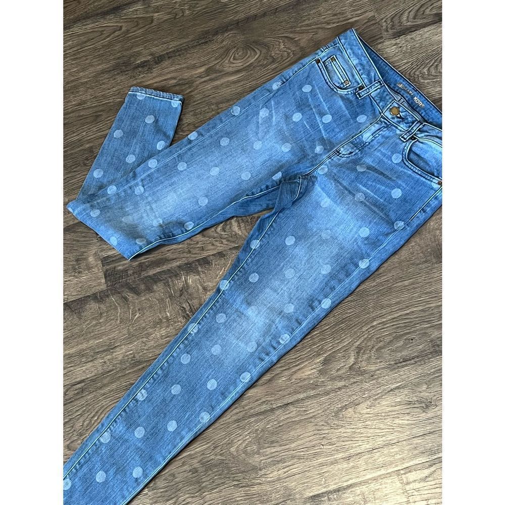 Michael Kors Jeans Women's Selma Skinny Jeans SZ  6 pokeadot